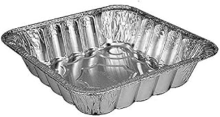 Handi-Foil Large 10" x 10" Square Aluminum Foil Poultry/Cake Baking Pans (Pack of 50)
