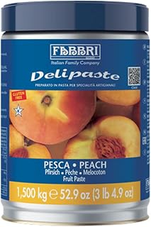 Fabbri Delipaste Peach Flavoring Compound, 3.3 lb | For Gelato, For Ice Cream, For Soft Serve, For Pastry and Confectionary, 1 Tin