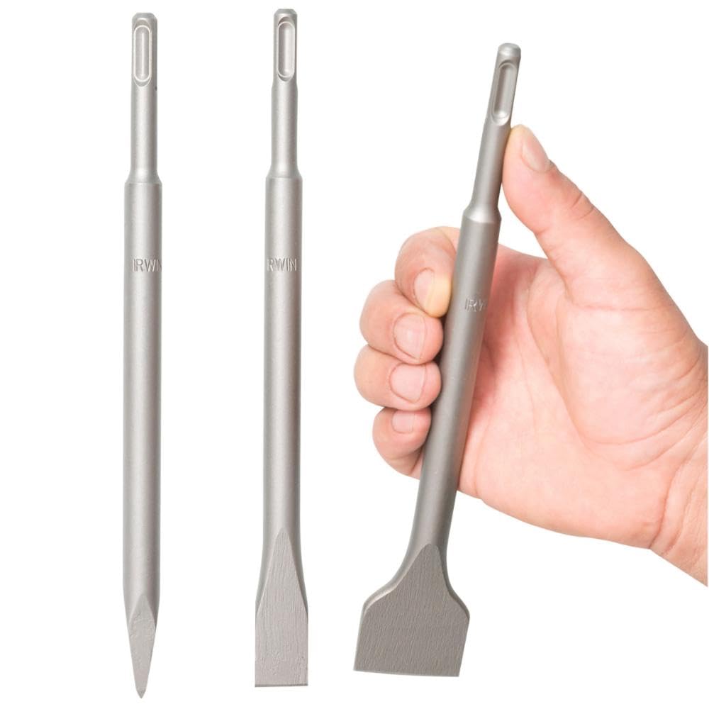 SDS Drills and Cutters Set + 3pcs by IRWIN – Alloy Steel, argentée, Model IW2027602