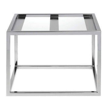 Chrome Half Size Housing - 8 3/4" H by HUBERT – Metal, Gray