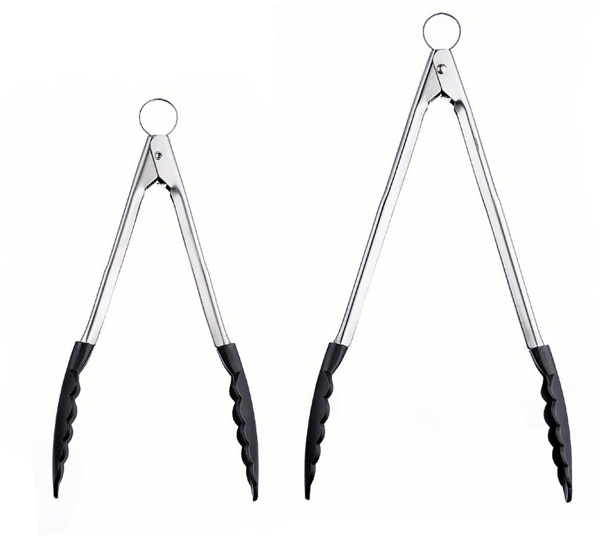 Silicone Tong 9.5" Black by Cuisipro – 9.5", Stainless Steel, Black, Model 1460