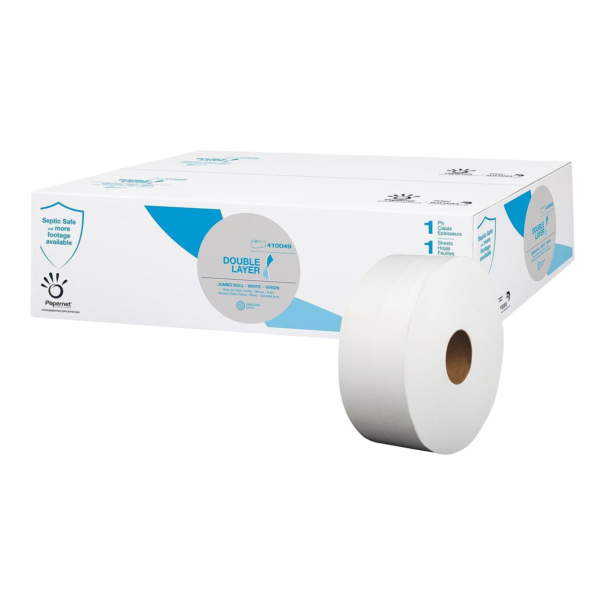 Heavenly ChoiceSofidel 1-Ply Jumbo Toilet Paper – 12 rolls, Paper, White, Model 410049/13600