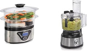 Hamilton Beach Digital Electric Food Steamer & Rice Cooker and Food Processor & Vegetable Chopper Bundle