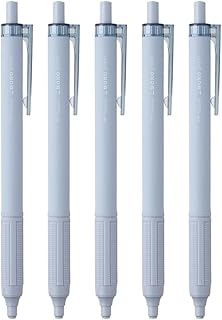 Tombow Permanent Ballpoint Pens, Monograph Light, 0.38mm, Black Ink, Smoky Blue Axis, Pack of 5, BC-MGLU45-5P
