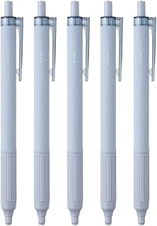 Tombow Permanent Ballpoint Pens, Monograph Light, 0.5mm, Black Ink, Smoky Blue Axis, Pack of 5, BC-MGLE45-5P