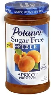 Sugar Free with Fiber Apricot Preserves, 13.5 Ounce -- 12 per case. by Polaner