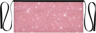 Pink Glitter Waist Apron with 3 Pockets Waiter Server Short Aprons 25.2x11.8 Inch Stain Resistant Apron for Kitchen Garden Restaurant 1 Pack