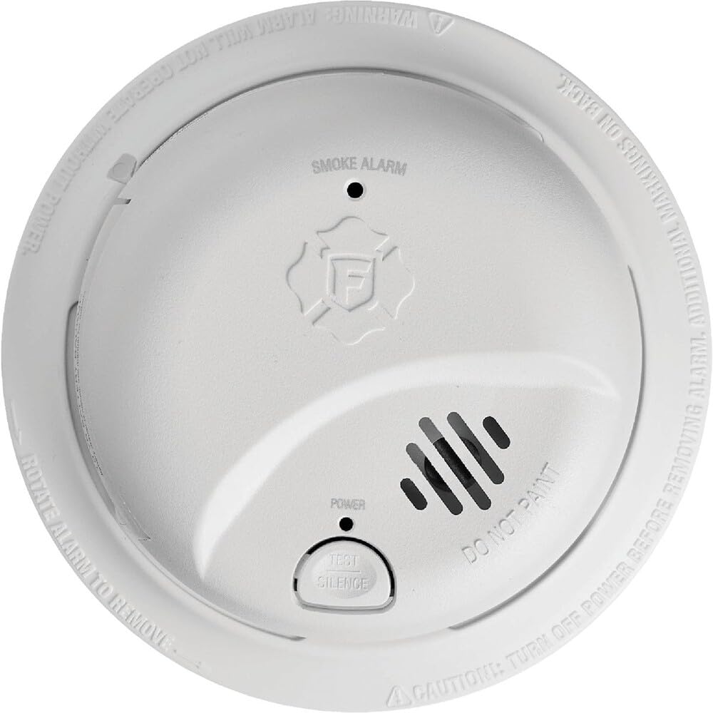 Interconnect Hard-Wired w/Battery Back-up Ionization Smoke Detector by First Alert – No Color, Model 1046848