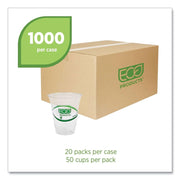 GreenStripe Renewable & Compostable Cold Cups - 12oz. by ECO PRODUCTS – 12 ounces, Plastic, Clear, Pack of 1000, Model ECP EP-CC12-GS