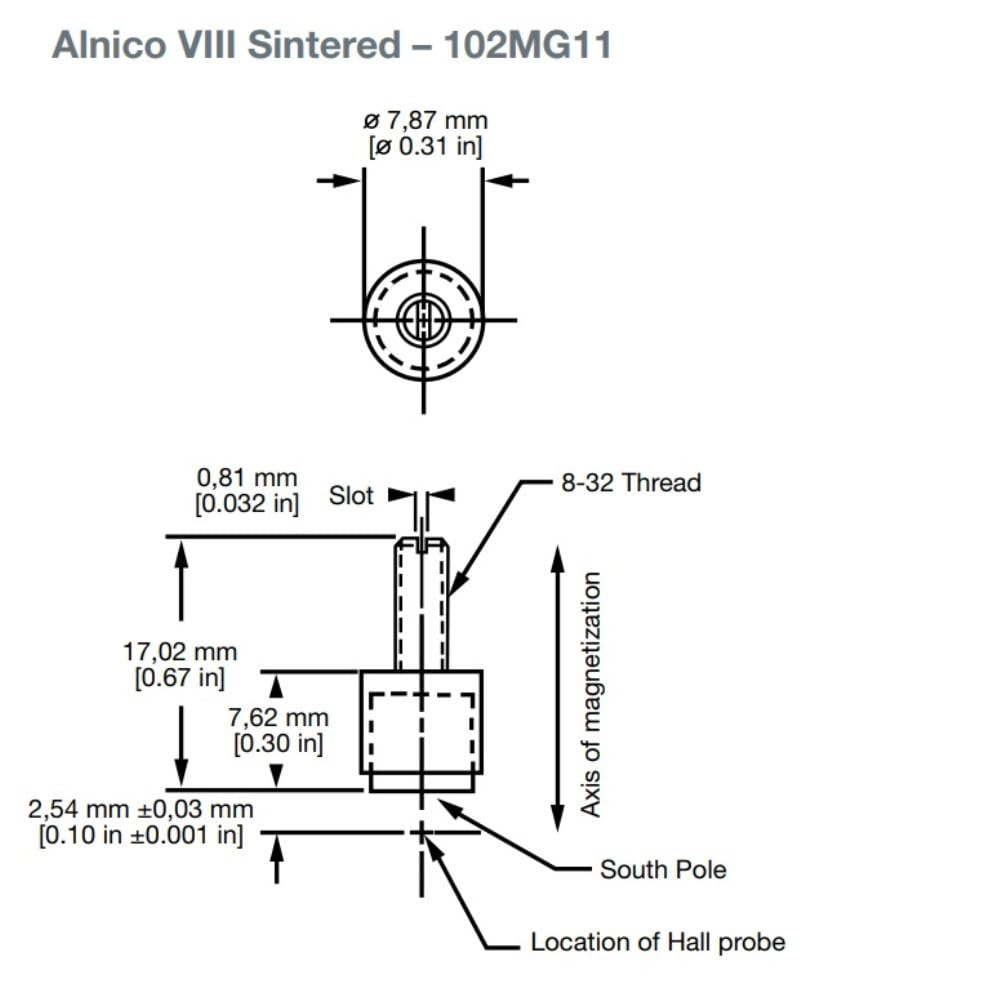 Sensor Magnet - 102MG11BP by Honeywell – Model ARNEW-39B4198-GT1.3B