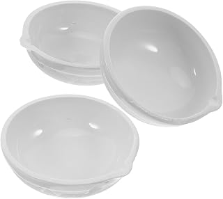 DOITOOL Porcelain Evaporating Dish and Smooth White Surface for 3pcs Laboratory Supply with Rational Diameter-Depth Ratio with Science Teaching Lab and Chemistry Experiments