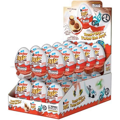 T1 x 30 Sweet Cream Topped with Cocoa Wafer Bites by Kinder Joy – 0.7 ounces, Pack of 30