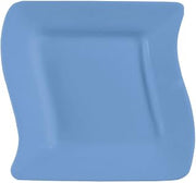 CAC China Soho Pattern 8 1/2 Inch Light Blue Square Plates 24 Ct