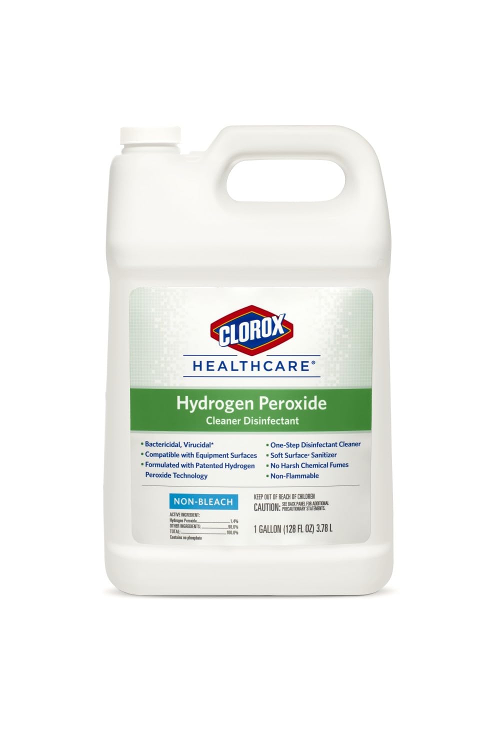 Healthcare Hydrogen Peroxide Cleaner Disinfectant Refill by Clorox – 128 Fl Oz (Pack of 1), Bamboo, Clear, Model 30829