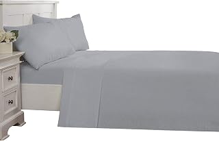 6 Piece Luxurious Sheet Set 100% Egyptian Cotton Silver King Size 28 Inch Deep Pocket Bed Sheets 1000 Thread Count