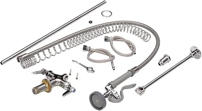 T&S Brass B-2349 Pre-Rinse Spring Action Deck Mount Single Hose Base Flex Connector Hoses