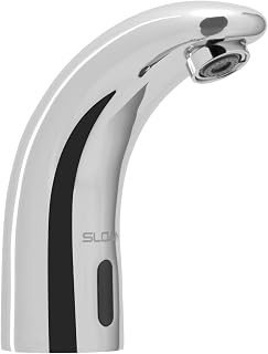 Sloan SF-2450 Sensor Faucet, 0.5 GPM, Back-Check Tee, Chrome (6 Pack) | 4" Trim Plate, Battery Powered, Back-Check Tee, Polished Chrome, 0.5 gpm, Multi-Laminar Spray, Infrared Sensor 3362124-6PK