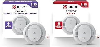 Hardwired Smoke & Carbon Monoxide Detector with 10-Year Battery Backup Bundle with Kidde Hardwired Smoke Detector with 10-Year Battery Backup