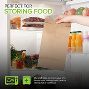 Stock Your Home 100 / 12 Lb / Kraft Brown Food Storage Bags