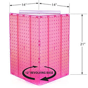 Azar Displays Pegboard + Hooks / Pink / 14 inches (W) x 14 inches (D) x 21 inches (H) Display Racks