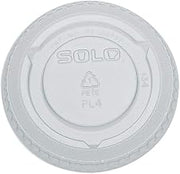 Solo PL4N Clear Souffle PET Portion Cup Lids, 3.1-Inch Diameter, 2500/CT