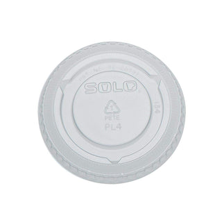 DCC PL4N No-Slot Plastic Cup Lids – 9.0 ounces, Polyethylene Terephthalate, Clear, Model DCCPL4N