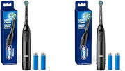 Oral-B Pro 100 CrossAction,Battery Powered Toothbrush,Black,(Pack of 2)