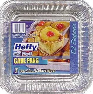 Reynolds EZ Foil Cake Pan, Square, 3-Pk.