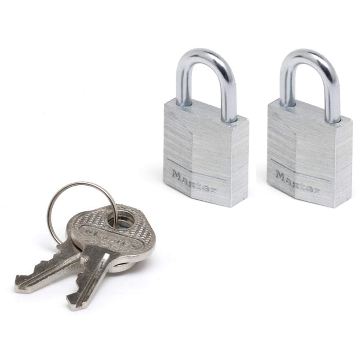 9120EURT 2 Padlocks 20 mm Aluminium by Master Lock – 3,4 cm x 2 cm x 1,4 cm, Alloy Steel Aluminum, Gray, Model 9120EURTCC