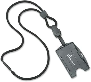 AbilityOne NSN6258997 - SKILCRAFT® Dual Sided ID Holders - 36" Lanyard - Black