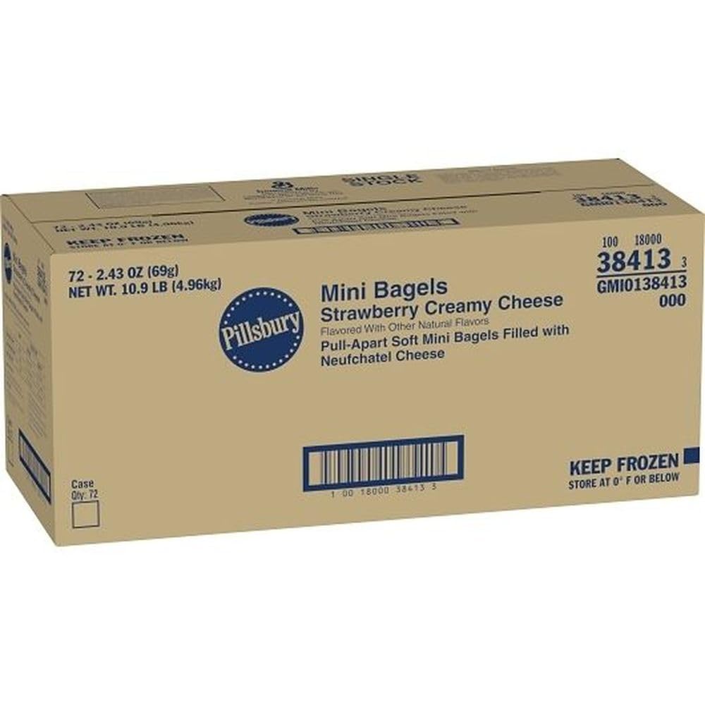 Mini Bagels by Pillsbury – 2.43 Ounce (Pack of 72), Pack of 72, Model 18000-38413