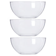 US Acrylic Vista Clear Plastic Serving Bowls, 135 Ounce Capacity, Set of 3