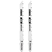 4-Inch 6TPI Fast Wood Cut High T-Shank Jig Saw Blade (2-Pack) by DEWALT – One Size, Cobalt, Multi, Model DW3750H2