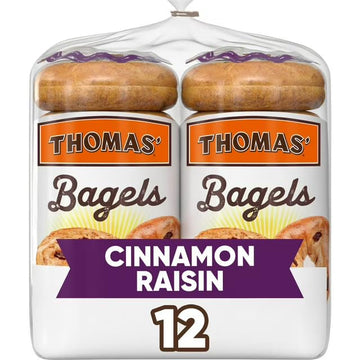 Cinnamon Raisin Bagels by THOMAS' – 40 Ounce (Pack of 1)