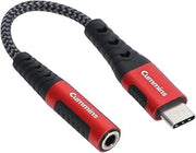Cummins 3.5mm AUX Female to USB-C Audio Adapter Cable, 5 Inch, Braided, Aluminum Connectors