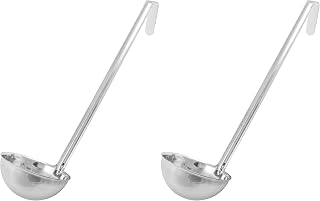 Winco 8 oz Red Prime Stainless Steel Ladle (Pack of 2)