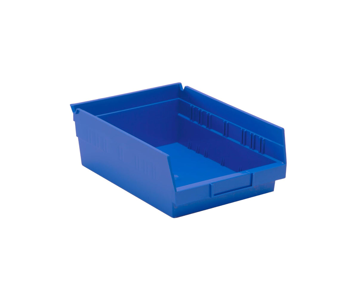 QUANTUM STORAGE SYSTEMS Blue / 12L x 9W x 4H / Economy 4" Shelf Bins Shelf Baskets