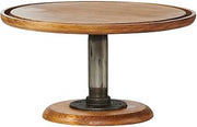 Cal-Mil Plastic 4310-7-99 Madera Wood 12.75" x 7"H Cake Stand