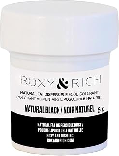 Roxy & Rich Natural Fat Dispersible Powder Food Color, 5 Grams Black