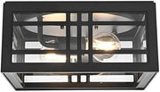 Elegant Lighting Harley 11" Outdoor Flush Mount in Black