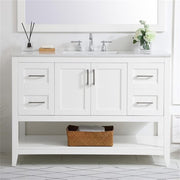 Elegant Decor 48" - Single / Brushed Nickel,white / Traditional Bathroom Vanities