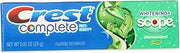 Crest Complete Multi-Benefit Fluoride Toothpaste, Whitening + Scope, Minty Fresh 0.85 oz (Pack of 8)