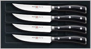 Wusthof Classic Ikon 4 Piece Steak Knife Set, Silver