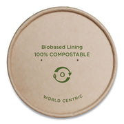 World Centric BOL-PA-8-K 100% Compostable Bowl Lids – Made from Unbleached Kraft Paper, for World Centric 8 oz Paper & No Tree Bowls, (Pack of 500)