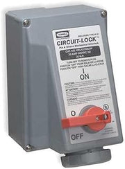 Hubbell HBL430MI5W Pin and Sleeve IEC Mechanically Interlocked Receptacle, 3 Pole, 4 Wire, 30 amp, 3 Phase, 600V, Watertight