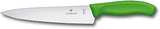 Victorinox 6.8006.19L4B Swiss Classic Carving Knife for Carving, Slicing and Dicing Meats, Vegetables or Fruits Straight Blade in Green, 7.5 inches