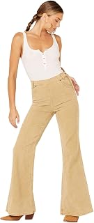 Lee Women's Corduroy High Rise Flare Jeans - 3528572 28W x 34L Tan