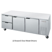 Three-Section 72 in. Undercounter Refrigerator w/ 4 Drawers by Beverage Air – 21.5 cubic_feet, Model UCRD72A-4