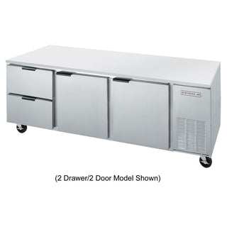 Three-Section 72 in. Undercounter Refrigerator w/ 4 Drawers by Beverage Air – 21.5 cubic_feet, Model UCRD72A-4