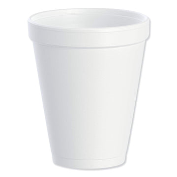 Dart 10J10 Foam Drink Cups, 10oz, White, 25 Per Bag (Case of 40 Bags)